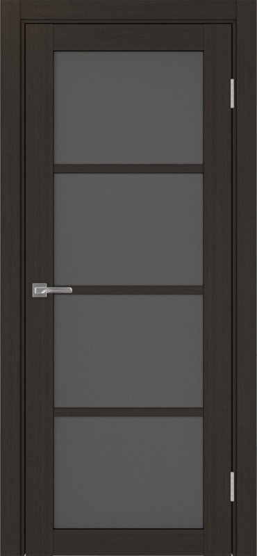 Дверь межкомнатная экошпон Турин 540.2222 венге остеклённая (графит)
