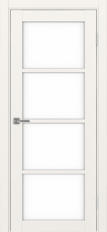 Дверь межкомнатная экошпон Турин 540.2222 бежевый остеклённая (лакобель белый)
