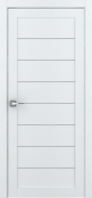Дверь межкомнатная экошпон м.2125 велюр белый остеклённая (сатинат белый)