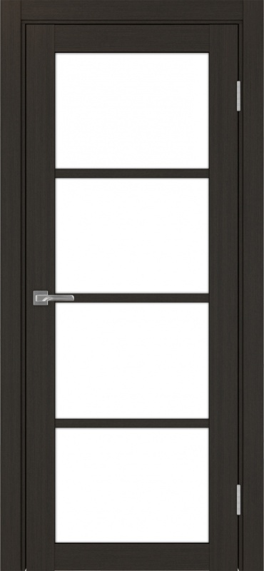 Дверь межкомнатная экошпон Турин 540.2222 венге остеклённая (лакобель белый)