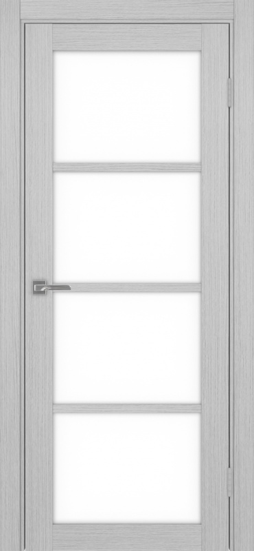 Дверь межкомнатная экошпон Турин 540.2222 серый дуб остеклённая (лакобель белый)