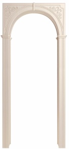 Арка Казанка белый ясень (стойки 180 см., внутренний лист 19 см.)