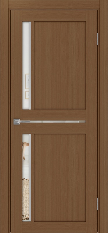 Дверь межкомнатная экошпон Турин 523АППSC.221 орех остеклённая (зеркало)