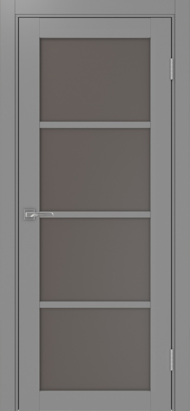 Дверь межкомнатная экошпон Турин 540.2222 серый остеклённая (бронза)