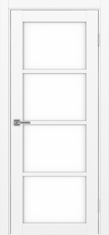 Дверь межкомнатная экошпон Турин 540.2222 белый снежный остеклённая (лакобель белый)
