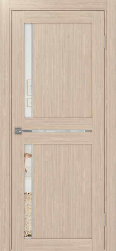 Дверь межкомнатная экошпон Турин 523АППSC.221 белёный дуб остеклённая (зеркало)