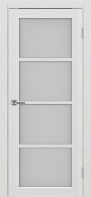 Дверь межкомнатная экошпон Турин 540.2222 ясень серебристый остеклённая (мателюкс)