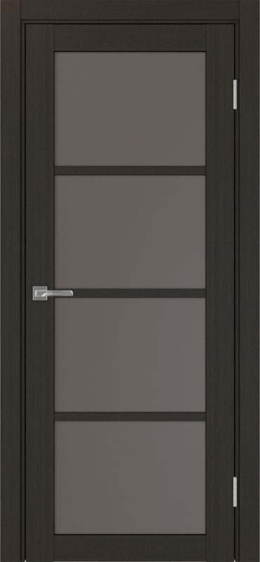 Дверь межкомнатная экошпон Турин 540.2222 венге остеклённая (бронза)