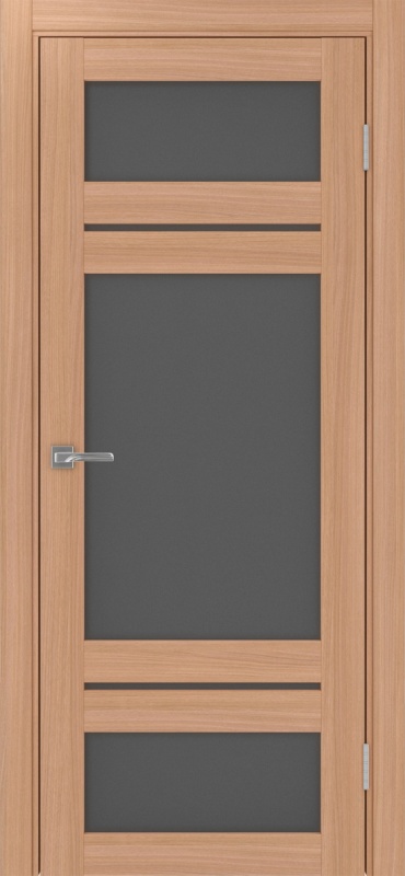 Дверь межкомнатная экошпон Турин 532.22222 ясень тёмный остеклённая (графит)