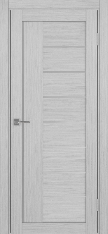 Дверь межкомнатная экошпон Турин 524АППSC.11 серый дуб глухая (молдинг матовый хром)