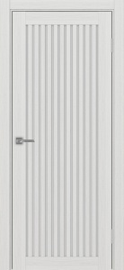 Дверь межкомнатная экошпон Турин 543.2 ясень серебристый остеклённая (лакобель белый)