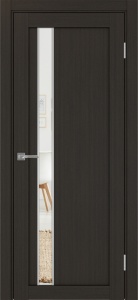 Дверь межкомнатная экошпон Турин 528АППSC.121 венге остеклённая (зеркало)