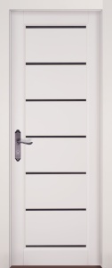 Дверь межкомнатная массив ольхи Премьер+ эмаль белая остеклённая (сатинат белый)