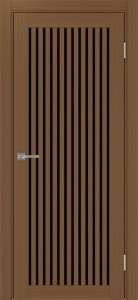 Дверь межкомнатная экошпон Турин 543.2 орех остеклённая (лакобель чёрный)