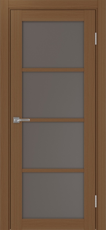 Дверь межкомнатная экошпон Турин 540.2222 орех остеклённая (бронза)