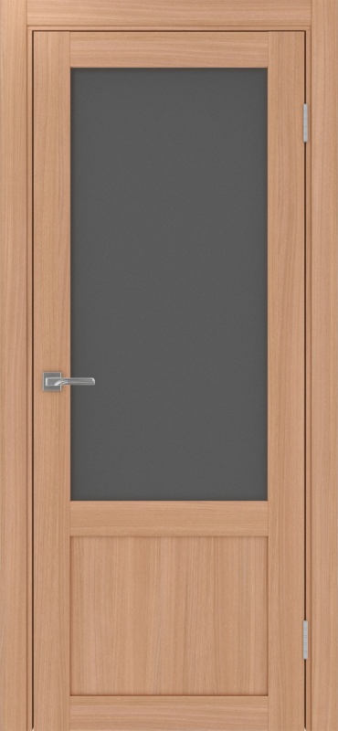 Дверь межкомнатная экошпон Турин 540ПФ.21 ясень тёмный остеклённая (графит)