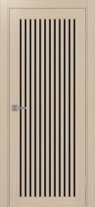 Дверь межкомнатная экошпон Турин 543.2 белёный дуб остеклённая (лакобель чёрный)