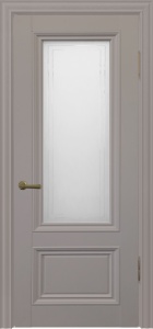 Дверь межкомнатная soft-touch Алтай м.802 бархат серый остеклённая (сатинат матовый)