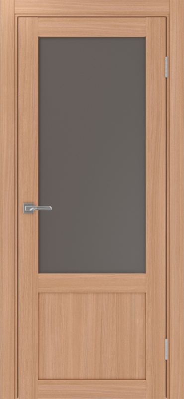 Дверь межкомнатная экошпон Турин 540ПФ.21 ясень тёмный остеклённая (бронза)