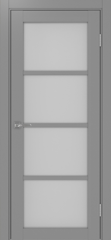 Дверь межкомнатная экошпон Турин 540.2222 серый остеклённая (мателюкс)