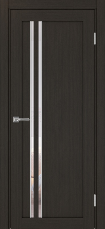 Дверь межкомнатная экошпон Турин 525АПСSC.121 венге остеклённая (зеркало)