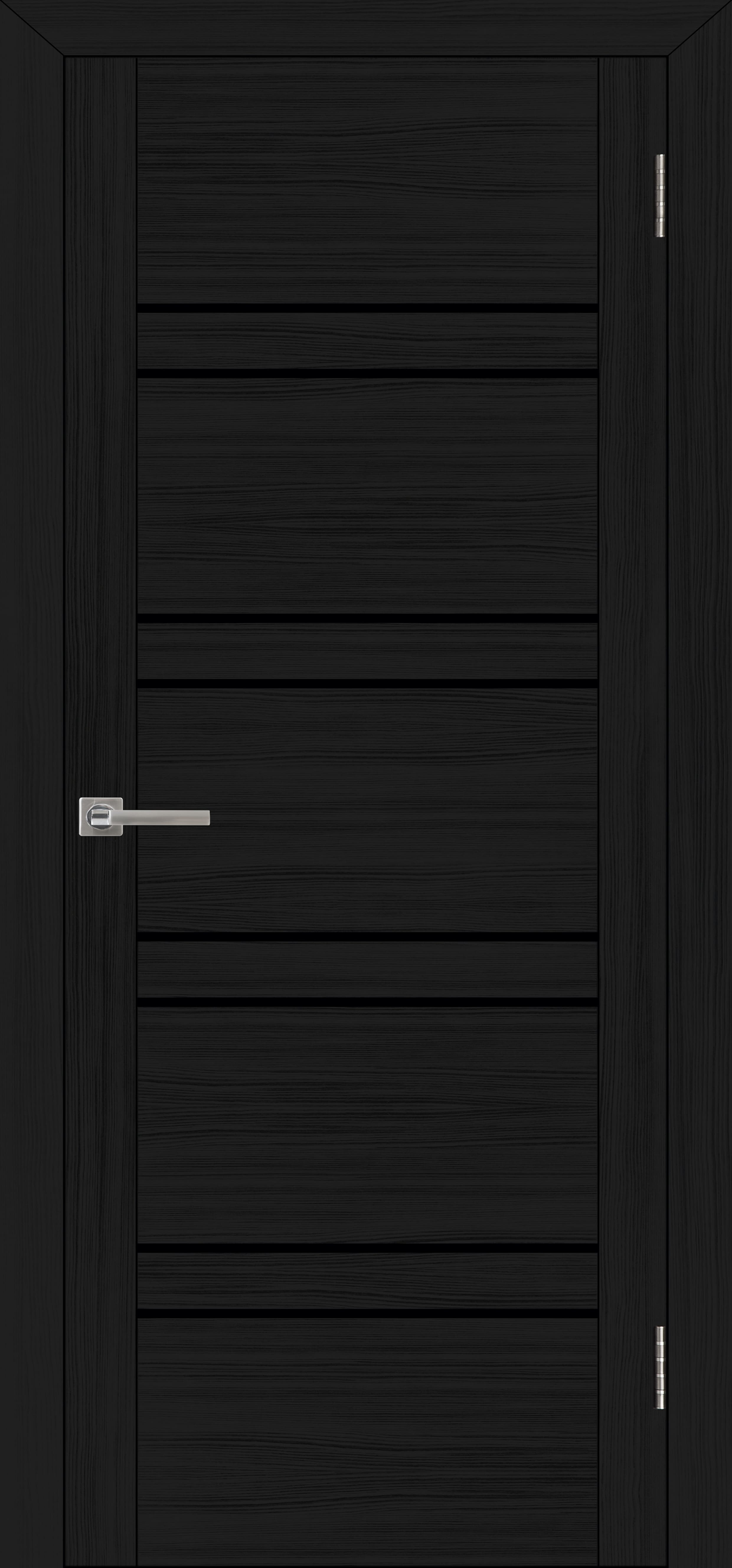Дверь межкомнатная экошпон м.30026 велюр шоко остеклённая (лакобель чёрный)