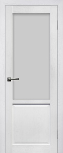 Дверь межкомнатная ПВХ RX-2 слим белый сс5005 остекленная (сатинат светлый)