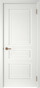 Дверь межкомнатная крашенная Смальта-44 эмаль белая глухая