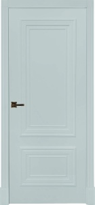 Дверь межкомнатная крашенная Престиж 1/2 эмаль светло-серая RAL7047 остеклённая (сатинат белый с рисунком)