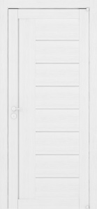 Дверь межкомнатная экошпон м.2110 велюр белый остеклённая (сатинат белый)