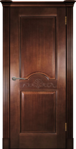Дверь межкомнатная шпонированная (шпон натуральный) Париж миланский орех глухая