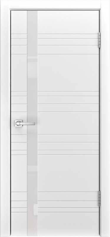 Дверь межкомнатная крашенная A-1 эмаль белая остекление лакобель белый