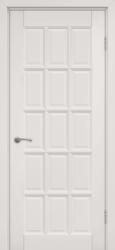 Дверь межкомнатная массив ольхи Лондон-2 эмаль белая глухая