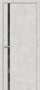 Дверь межкомнатная из экошпона «Браво-1.55» Look Art остекление Mirox Grey