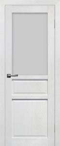 Дверь межкомнатная ПВХ RX-3 слим белый сс5005 остекленная (сатинат светлый)