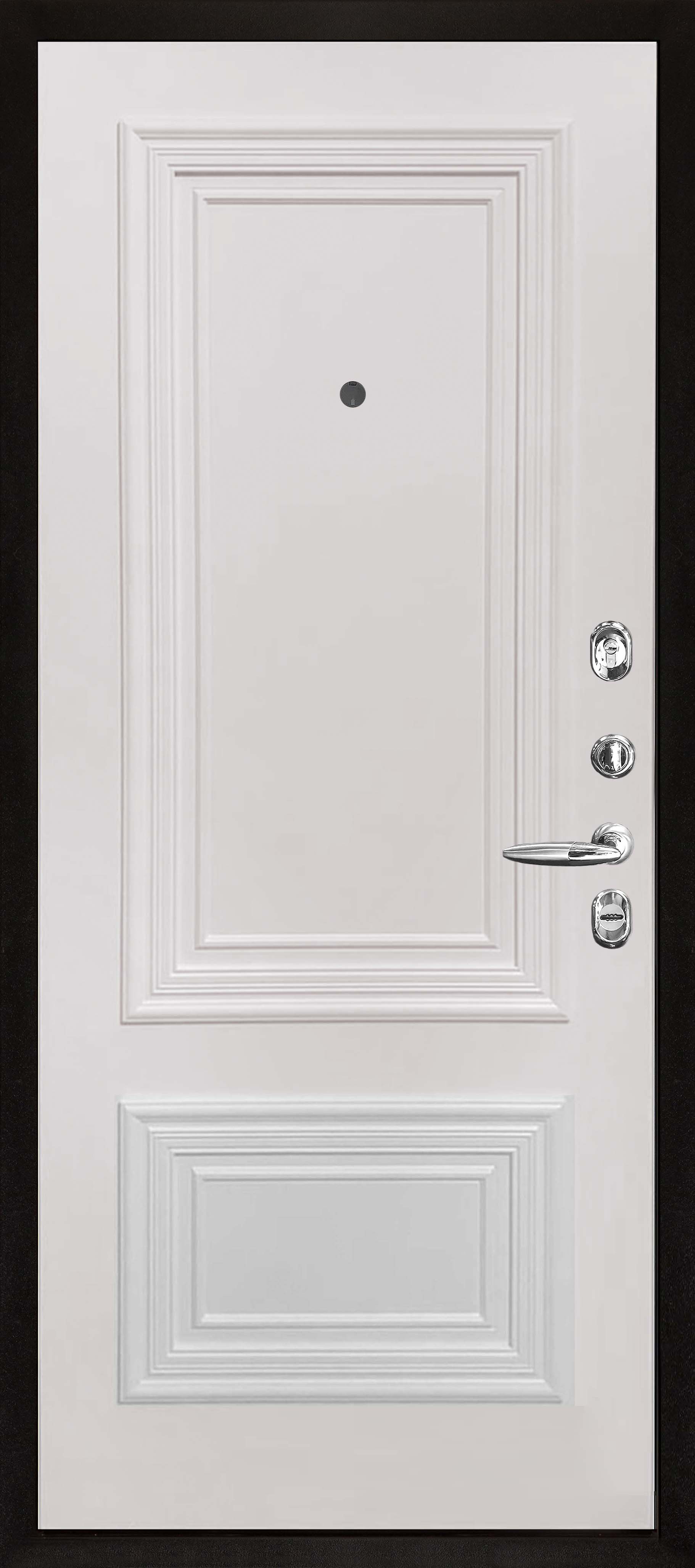 Входная металлическая дверь с терморазрывом Термо 3 антик медь / Престиж 1/2 эмаль белая