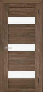 Дверь межкомнатная экошпон м.2126 велюр серый остеклённая (сатинат белый)