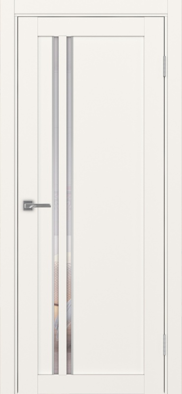 Дверь межкомнатная экошпон Турин 525АПСSC.121 бежевый остеклённая (зеркало)