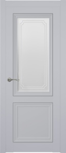 Дверь межкомнатная из полипропилена Прадо м.602 манхэттен (вставка серебро) остекление