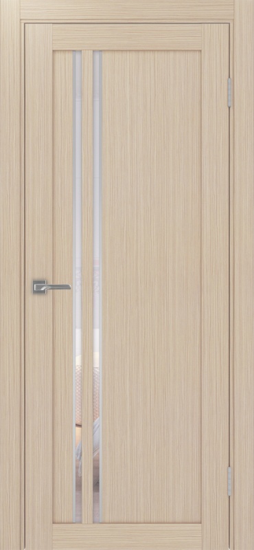 Дверь межкомнатная экошпон Турин 525АПСSC.121 белёный дуб остеклённая (зеркало)