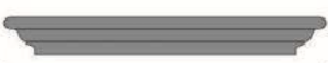 Карниз №62/1 (под полотна 60, 70, 80, 90 см.) высота 59 мм. (шт.) серия FLORENCE STILE серена светло-серая