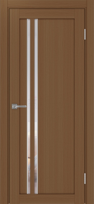 Дверь межкомнатная экошпон Турин 525АПСSC.121 орех остеклённая (зеркало)