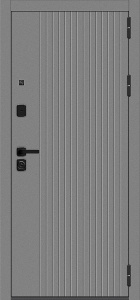 Входная металлическая дверь Тайга-9.2 антик серебряный / белый