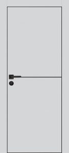 Дверь межкомнатная экошпон (полипропилен) PX-19 агат кромка AL чёрная с 4-х сторон (с заводской врезкой под петли и механизм AGB)