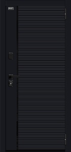 Входная металлическая дверь Лайнер-3 Total Black / Off-white