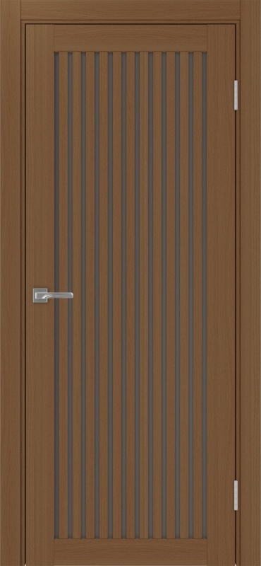 Дверь межкомнатная экошпон Турин 543.2 орех остеклённая (бронза)