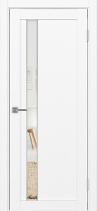 Дверь межкомнатная экошпон Турин 528АППSC.121 белый снежный остеклённая (зеркало)