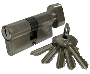 Цилиндр (личина) ключ / фиксатор VC60-5SN (матовый никель)