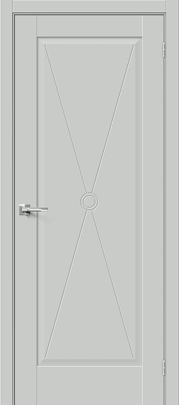 Дверь межкомнатная из эмалита «Прима-10.Ф2» Grey Matt глухая