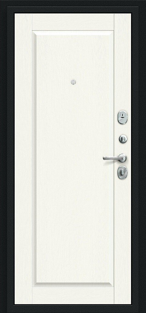 Входная металлическая дверь Сьют Kale букле черное / White Wood